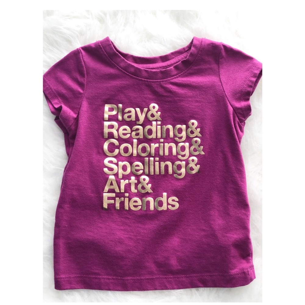 Cat & Jack 2T Girls graphic violet T-Shirt